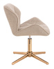 FOTEL HR111CROSS LATTE BARANEK ZŁOTA PODSTAWA