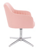 FOTEL HR190CROSS RÓŻOWY CHROMOWANA PODSTAWA