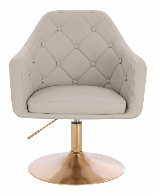 HOKER HR831N ECRU EKOSKÓRA PREMIUM SOFT ZŁOTA PODSTAWA