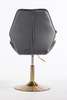 FOTEL HR350N GRAFITOWY WELUR ZŁOTA PODSTAWA