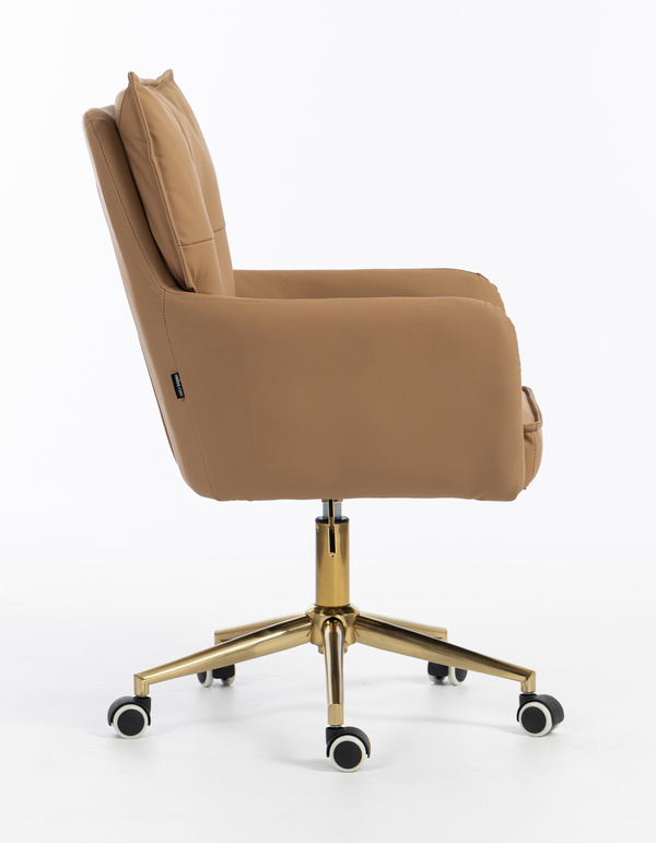 HOKER HR250K KARMELOWY EKOSKÓRA PREMIUM SOFT ZŁOTA PODSTAWA