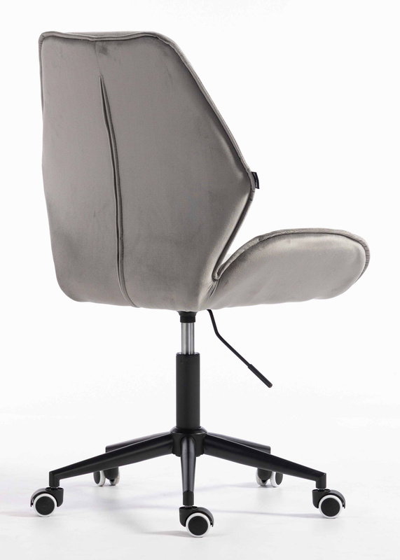 FOTEL HR350K STALOWY WELUR CZARNA PODSTAWA