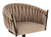 FOTEL HR750K LATTE WELUR CZARNA PODSTAWA