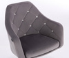 FOTEL HR830CROSS GRAFITOWY WELUR