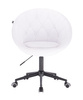 FOTEL HR8516K BIAŁY CZARNA PODSTAWA