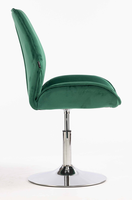 FOTEL HR350N BUTELKOWA ZIELEŃ WELUR CHROMOWANA PODSTAWA