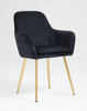FOTEL HR2022  CZARNY WELUR