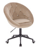 FOTEL HR8516CK LATTE WELUR CZARNA PODSTAWA