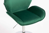 FOTEL HR350N BUTELKOWA ZIELEŃ WELUR CHROMOWANA PODSTAWA